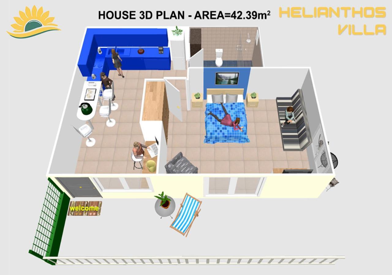Helianthos Villa - Apartment No3 Кавала Екстериор снимка